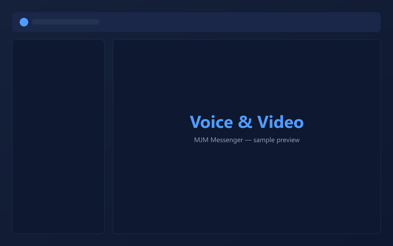 MJM Messenger voice and video call