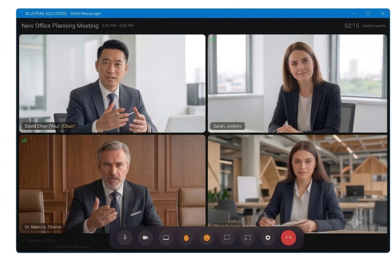 MJM Messenger conference meetings tab